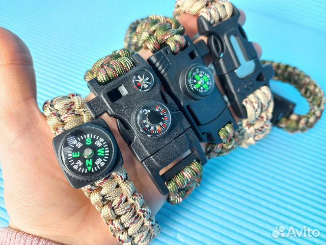 Браслет из паракорда + компас 4в1