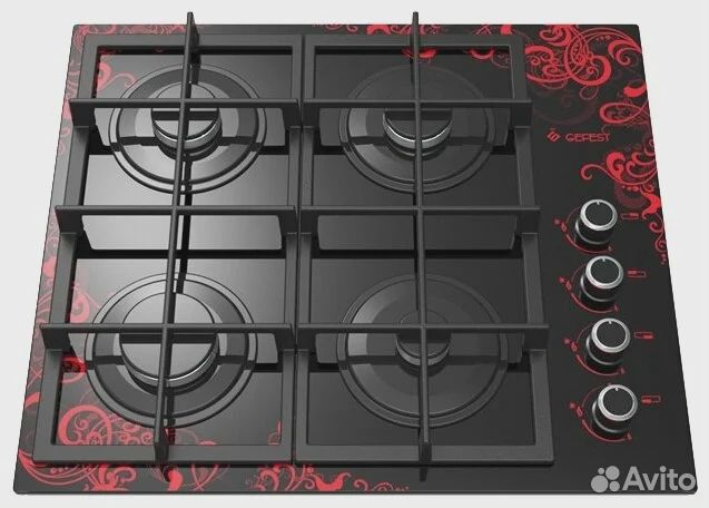 Газовая варочная панель 4 конфорки и духовой шкаф