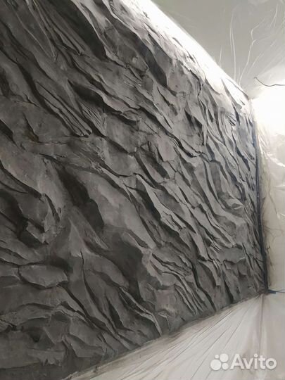 Барельеф.Роспись стен.Скалы в интерьере