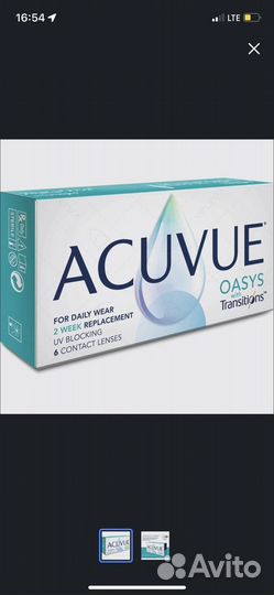 Линзы контактные acuvue oasys