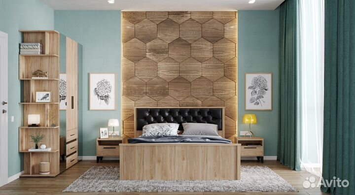 Зеркало с полкой современное