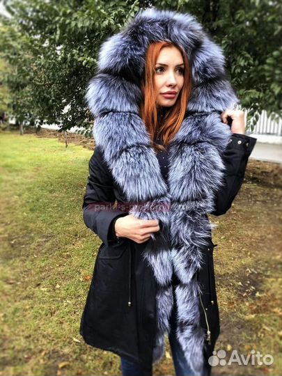 Парка с натуральным мехом 46 48