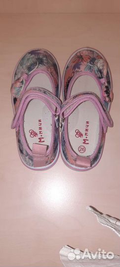 Слипоны (сандали текстильные) 26 для девочки