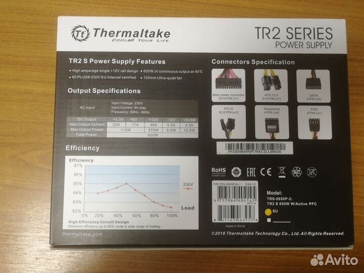 Блок питания Thermaltake TR2 S 650W