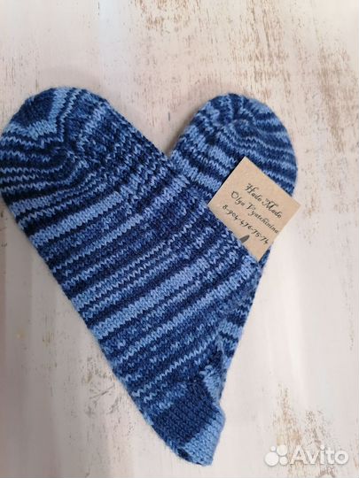 Носки ручной вязки шерстяные