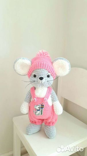 Игрушка вязаная на заказ Мышка