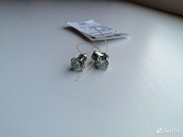 Пуссеты 2Ct Серьги 2,5Ct Муассанит реальный