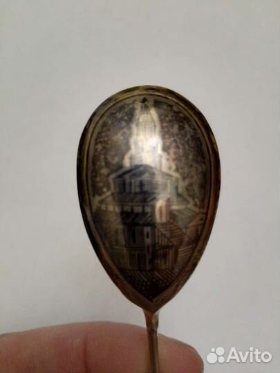 Ложка серебро чайная 19 век, храмы Москвы