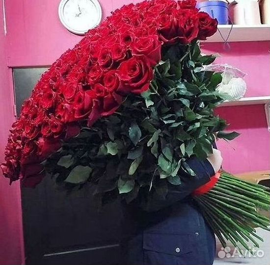 Метровые розы Доставка цветов