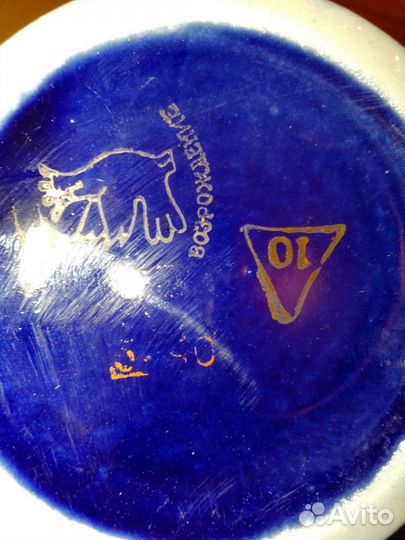 Графин синий фарфор,чайник,ваза,шкатулка,рюмкиСССР