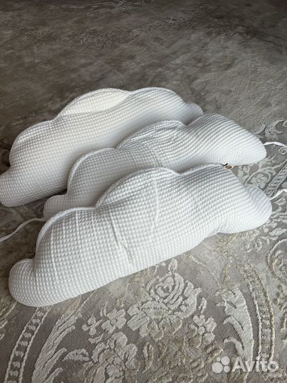 Бортики в кроватку облака happy baby