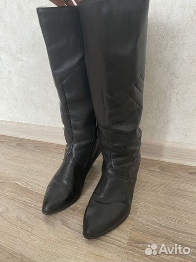 Сапоги демисезонные женские кожаные 36 размер