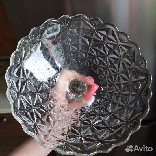 Ваза на ножке стекло СССР