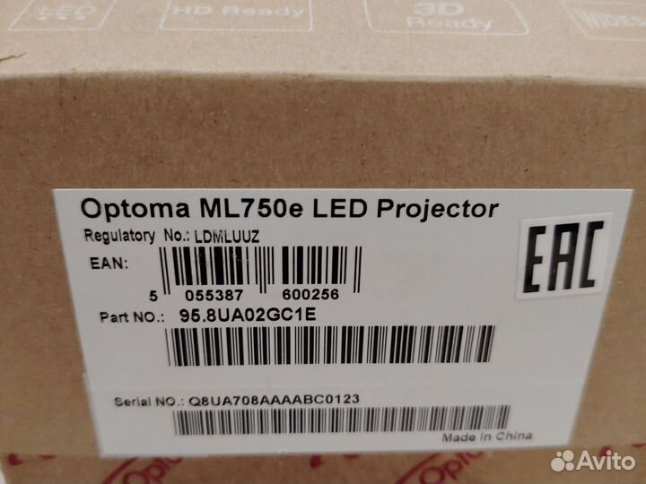Проектор optoma ml750e