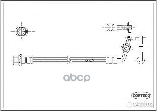 Тормозной шланг передний 305mm 19032946 Corteco