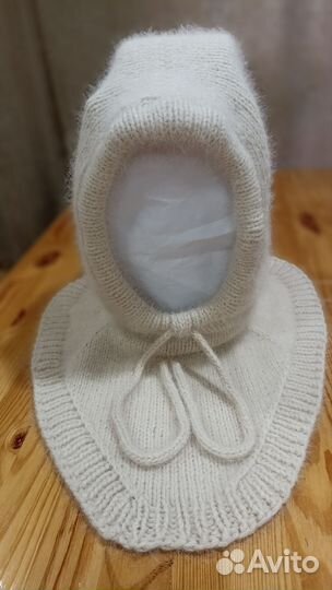 Капор капюшон с манишкой из итальянской ангоры