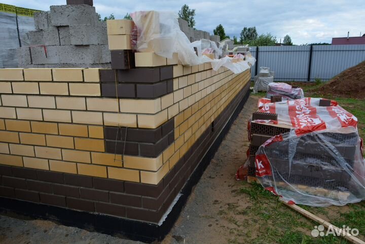 Бригада:фундамент кладка Кровля фасад