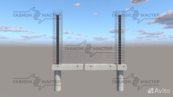 Забор из габионов