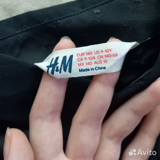 Рубашка детская чёрная