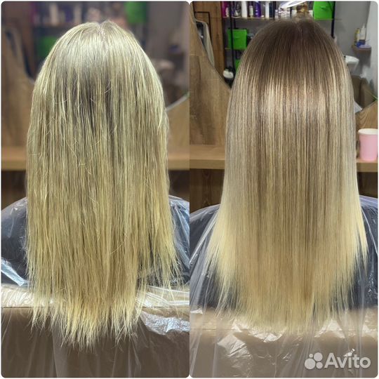 Модель на Кератиновое выпрямление ботокс волос