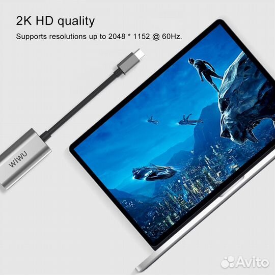 USB Хаб type-c на MacBook 1в1 wiwu