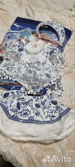 Костюм снегурочки 4-6 лет