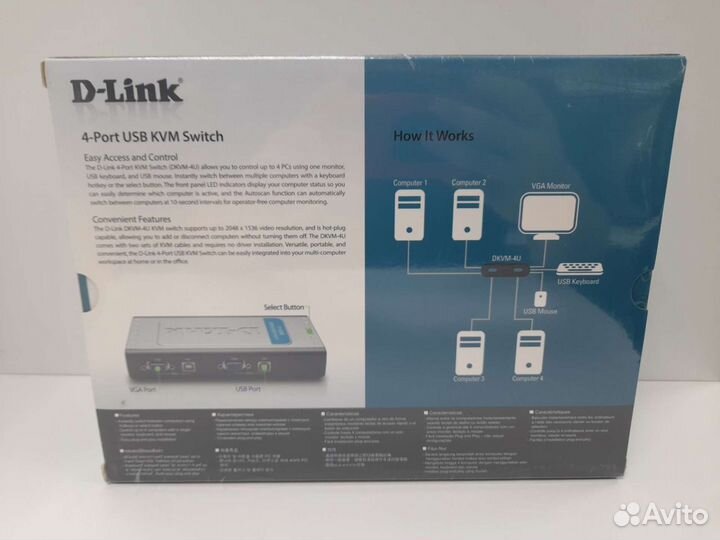 KVM-переключатель D-link dkvm-4U новый (7034)