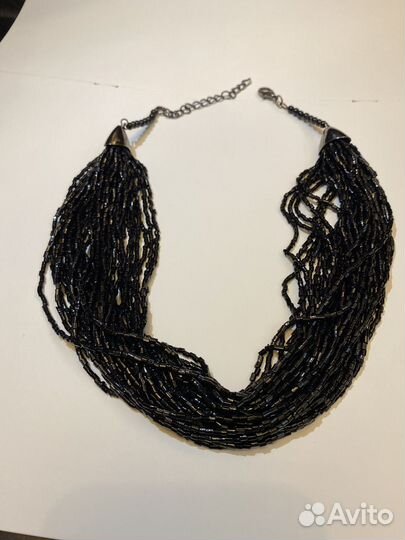 Ожерелье Concept Club черный бисер