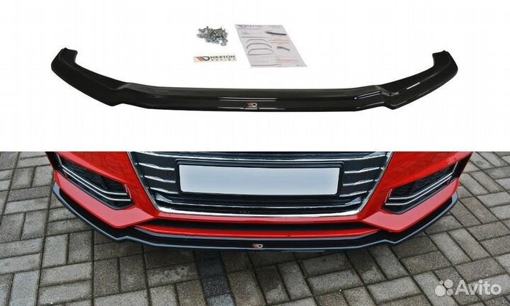 Накладка на бампер Audi A4 B9 S-Line (15-19) MD V1