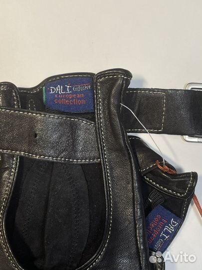 Перчатки коженные черные dali exclusive