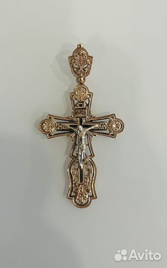 Золотой крест мужской, 585, 11 грамм