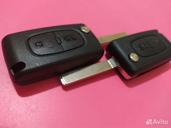 Ключ зажигания Пежо (корпус пустышка)