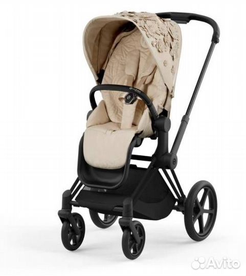 Коляска 2в1 Cybex Priam 4, Simply flower Nude beig