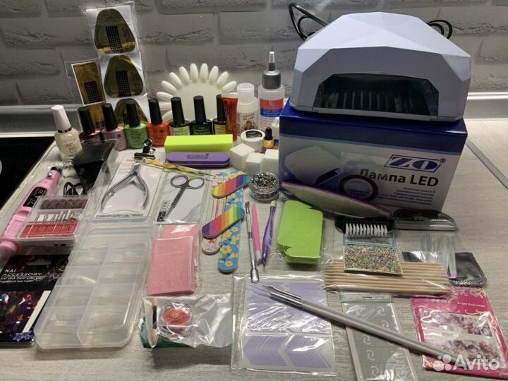 Огромный набор для маникюра гель-лак шеллак