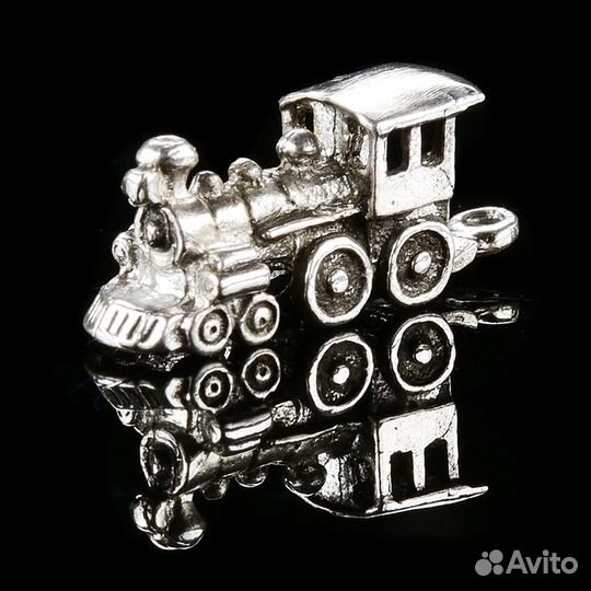 Фигурка - миниатюра «Паровоз». Серебро