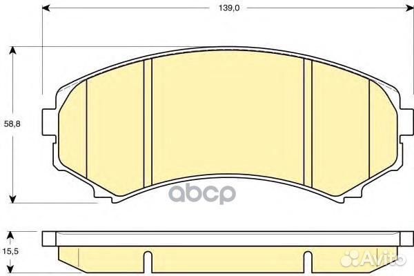 6132469 Колодки тормозные mitsubishi pajero III