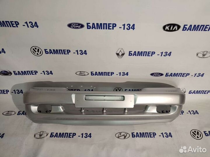 Бампер передний Шевроле niva 2123 серебристый