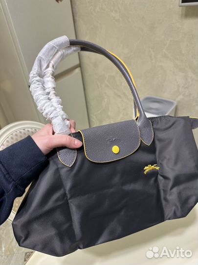 Сумка Longchamp Le Pliage M (темно серая)