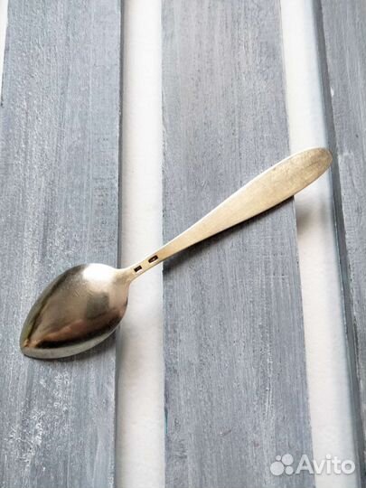 Серебряная чайная ложка с эмалью СССР 875