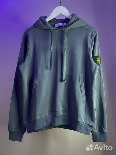 Худи Stone Island серый розовый