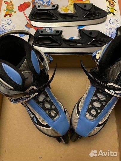Роликовые коньки раздвижные 33 36
