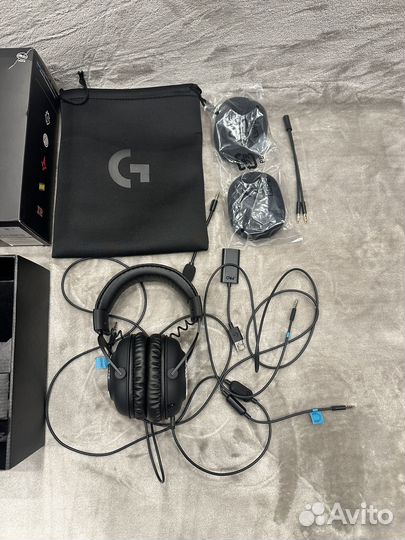 Проводные наушники logitech g pro x черный