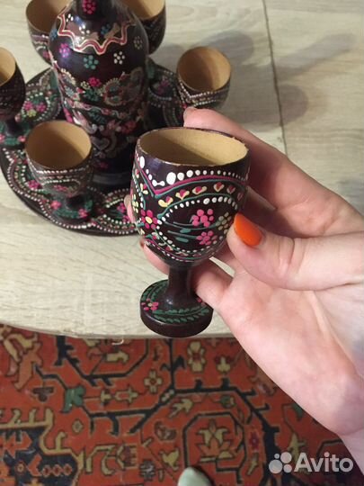 Деревянный набор с ручной росписью СССР