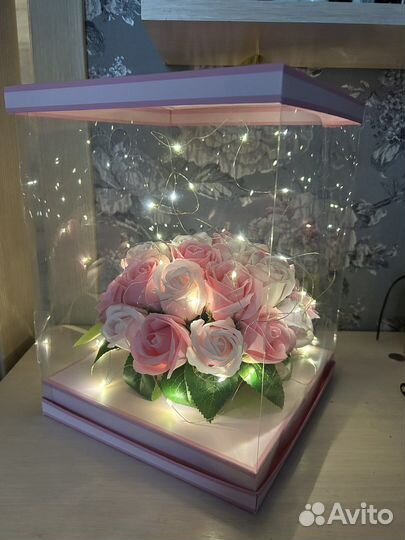 Букет из мыльных роз