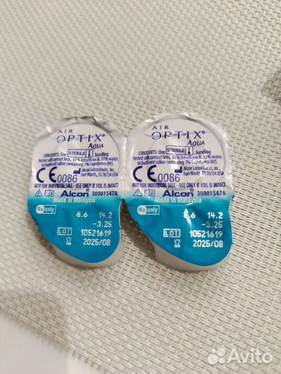 Линзы контактные