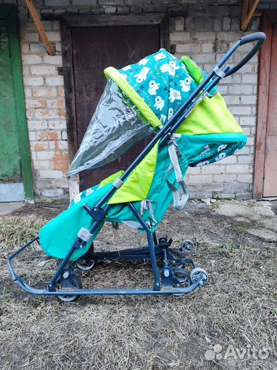 Детские зимние санки коляска