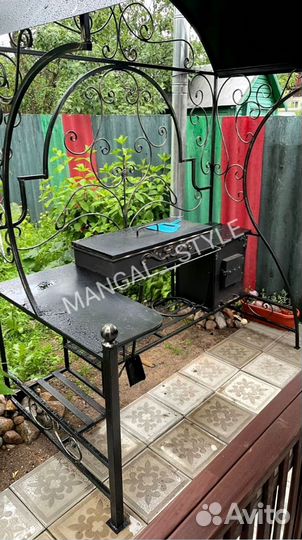Мангал с крышей