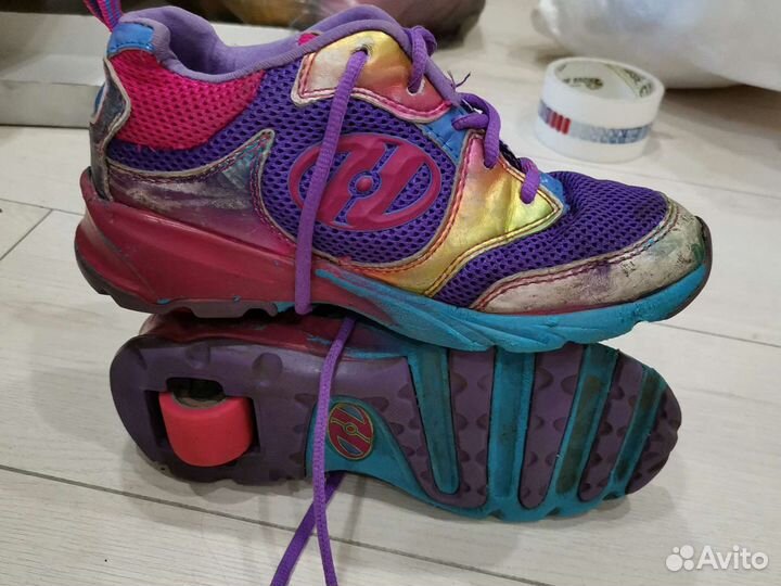 Кроссовки ролики Heels на колёсах. 34 размер