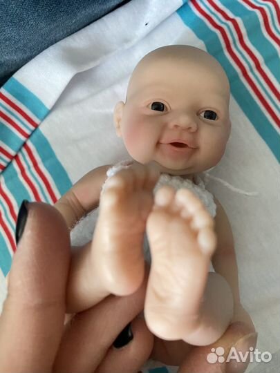 Кукла реборн полностью силиконовая 18 см