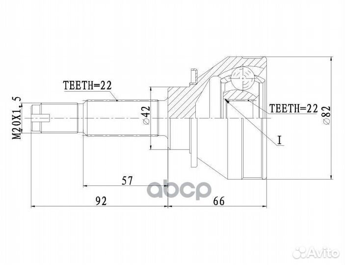 ШРУС наружный (компл.) ZAZ Sens/Chance/Tavria